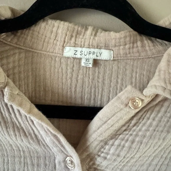 Z Supply Light Beige Textured Romper - Picture 3 of 4